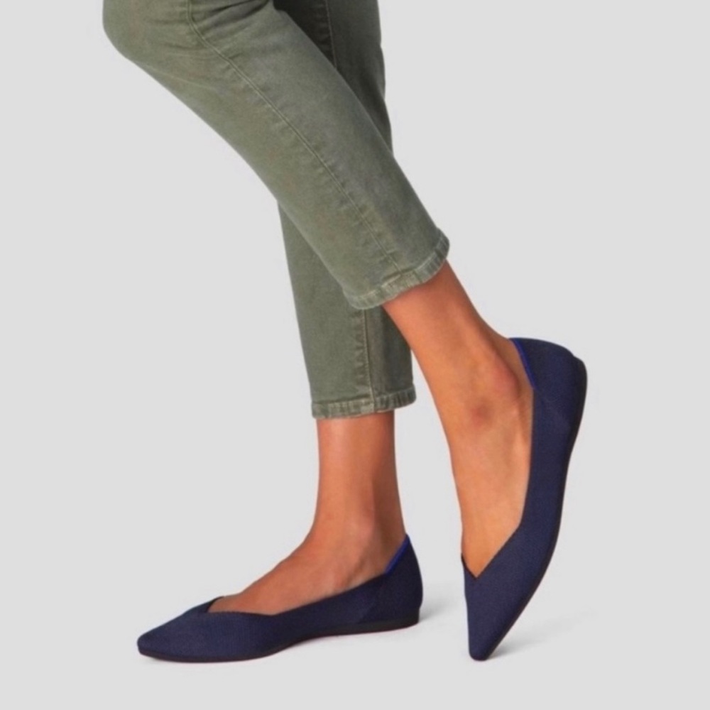 Rothy’s The Point Maritime Navy Blue Flats Women’s Size 9